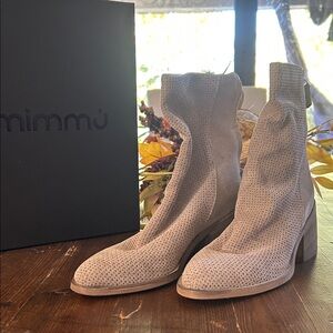 Women's Cream Ankle Boots